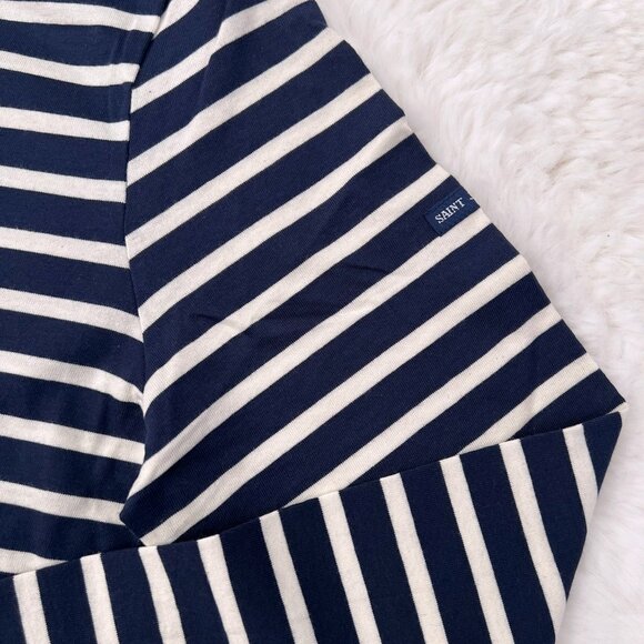 NWT - Saint James Minquiers Unisex Stripe T-shirt - Marine/Ecru⚓ - Picture 3 of 4